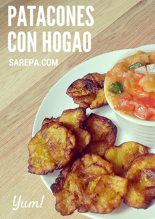 Colombian recipes: How to make patacones + hogao