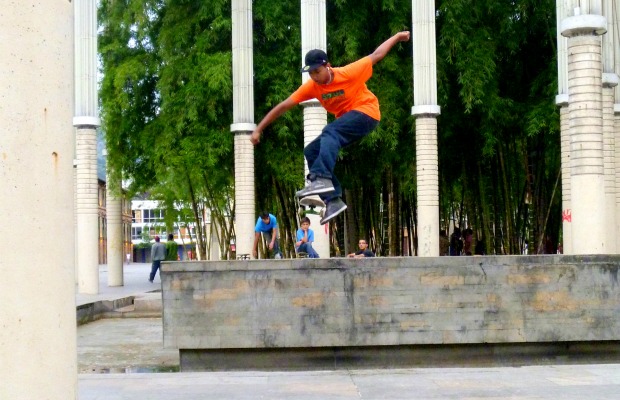 Skateboarder in Medellin, Colombia