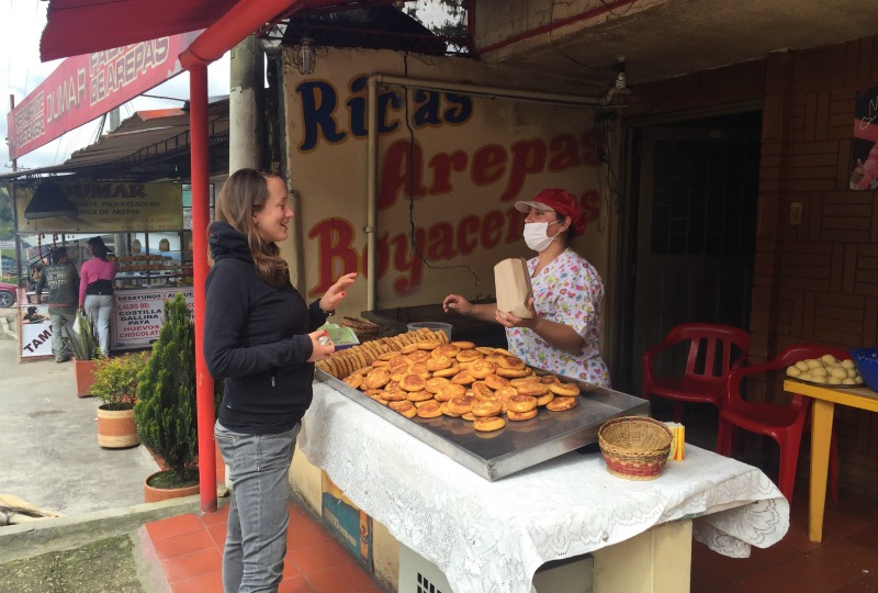 Simone and friends on a tour of La Calera, a small town just outside Bogota with 5Bogota