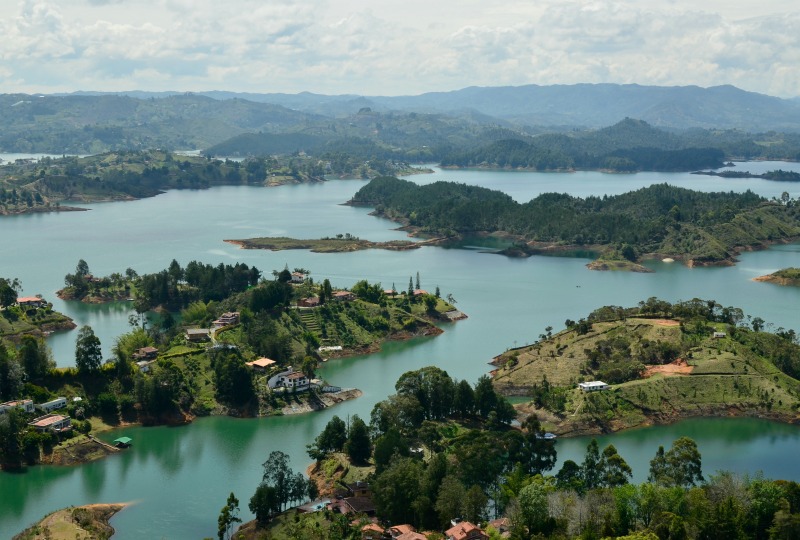 the view from El Peñol in guatape