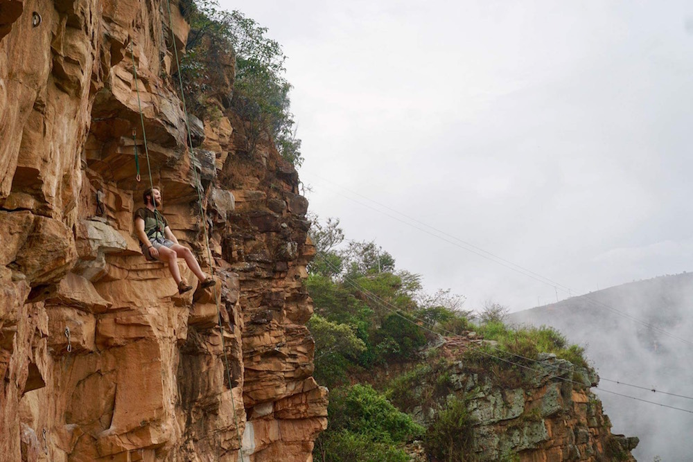 Rock climbing in Colombia